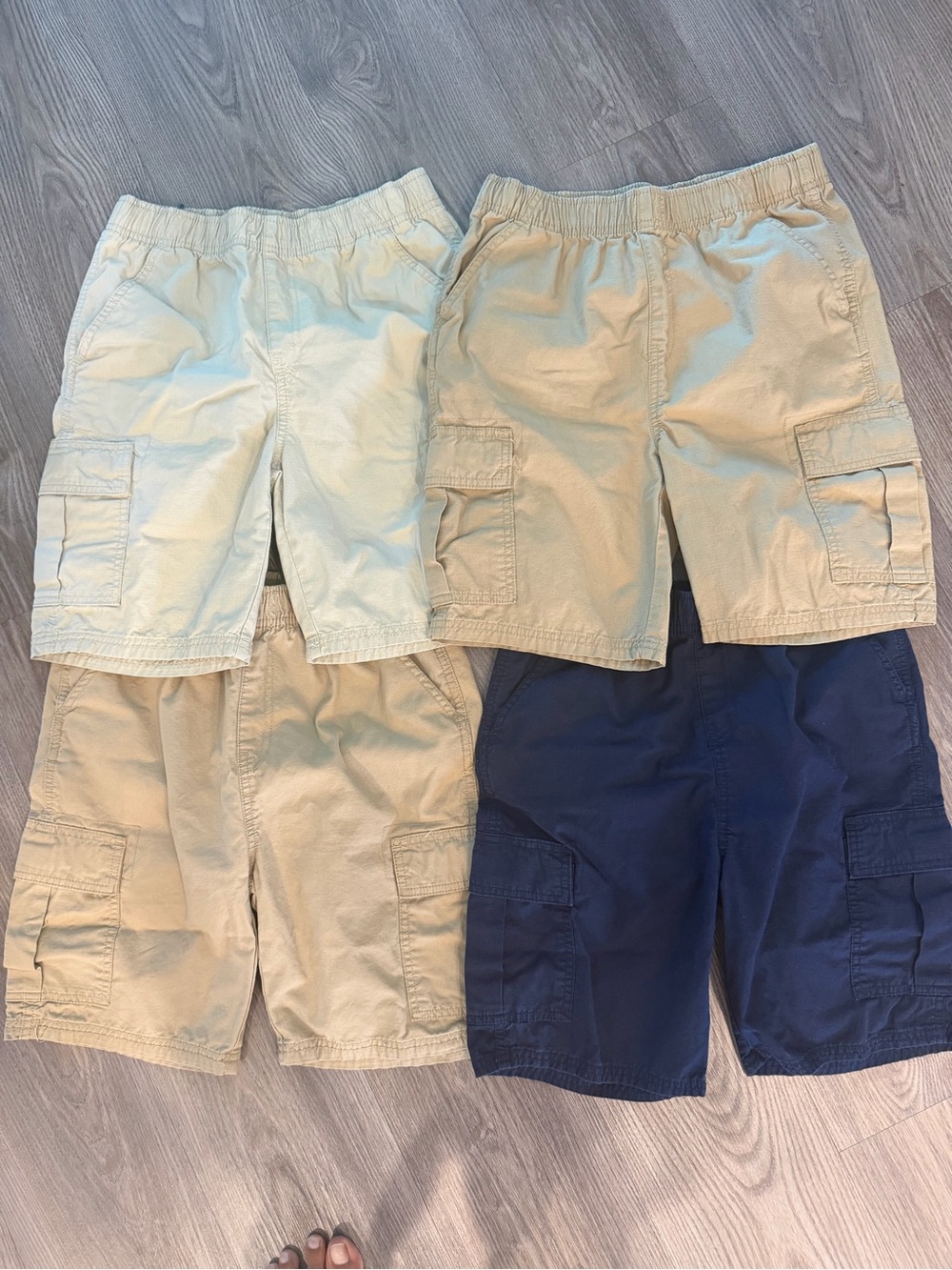 The Children's Place Boys' Cargo Short 4- Pack - Beige, Khaki & Navy